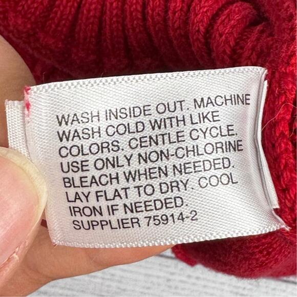 St. John's Bark Red Cable Knit Dog Sweater Size Medium - Picture 8 of 9